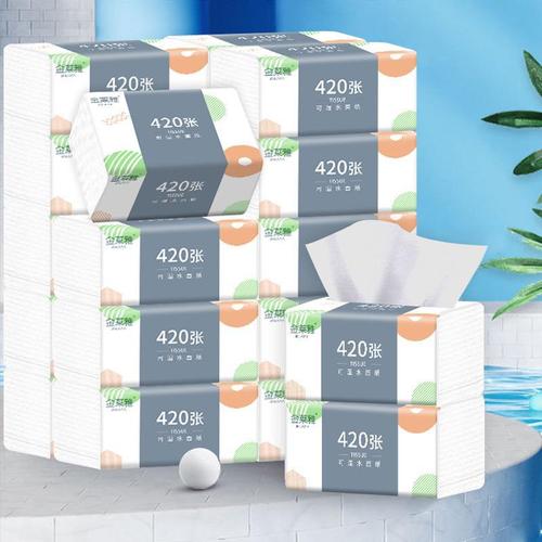 420 pieces of virgin wood pulp tissue paper wholesale affordable napkin tissue paper toilet paper one piece drop shipping