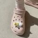 Whose ice cream fell off the shoe, ah, it's my hole shoe with detachable buckle and funny decoration