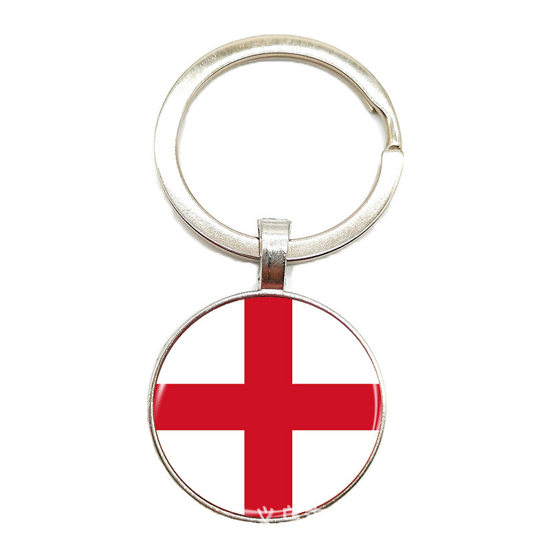 Copa del Mundo 2026 llaverera 48 banderas nacionales insignia colgante Estados Unidos, Canadá, México nuevos productos transfronterizos llaves de metal creativas