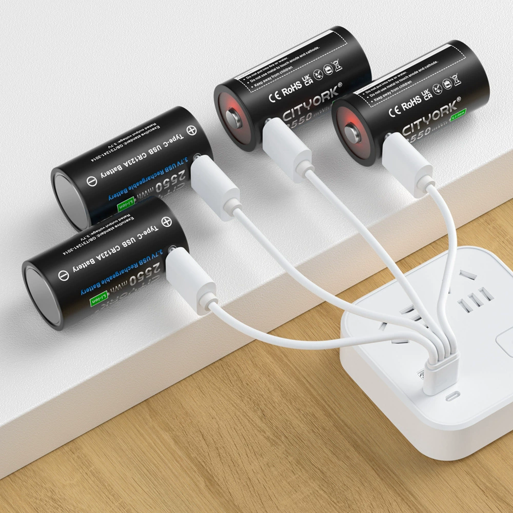 CR123A литиевый аккумулятор USB большой емкости