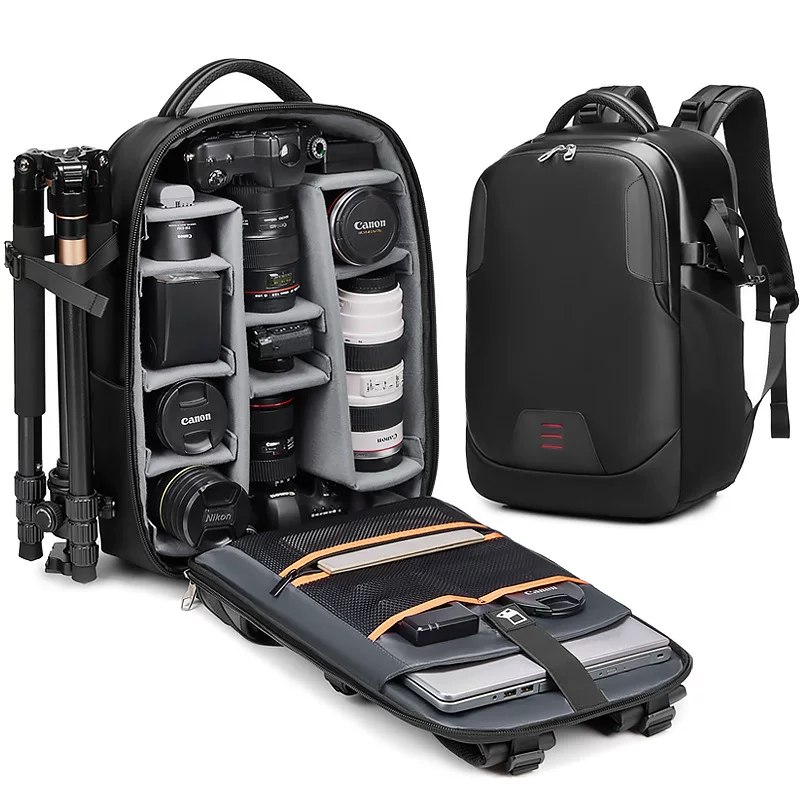 Camera bag, capacious waterproof bag, backpack, professional equipment bag, worn on the shoulder