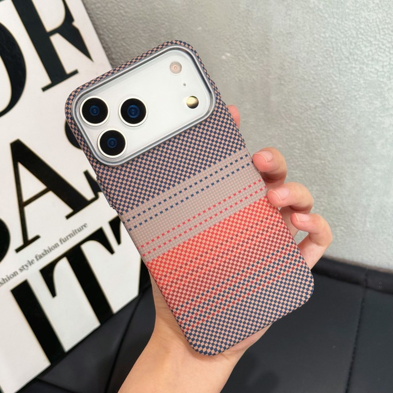 凯拉夫碳纤维纹适用iPhone17手机壳金属镜框磁吸苹果16防摔保护套|undefined