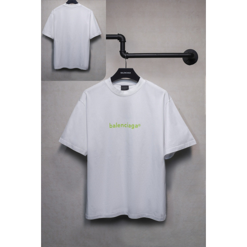 25ssクロスボーダー高品質タワーテーププリントレタードダメージ半袖Tシャツゆったり万能ワンピース卸売|undefined