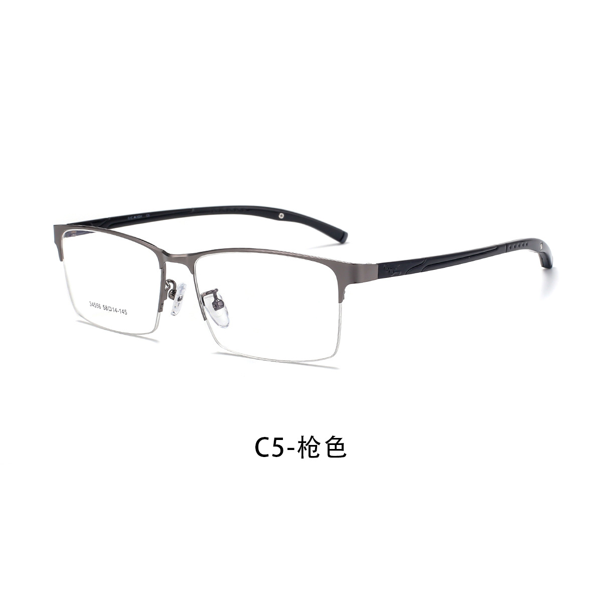 Negocio casual hombres deportes aleación ajustable gafas marco plástico acero Piernas Sin cara clip gafas Danyang venta al por mayor