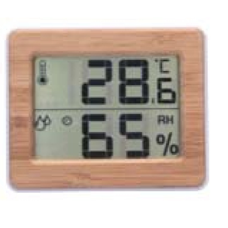 竹子数字显示电子温湿度计简约家用室内智能温度计湿度计舒适指示