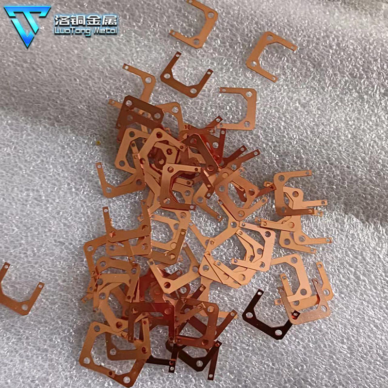 紫铜板黄铜板零件来图来样激光切割冲压0.5mm 0.6 0.8 1.0mm电镀
