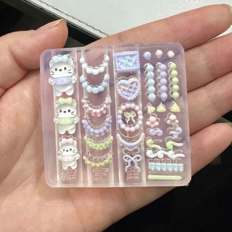 Highly Transparent Red Panda Cat Manicure Silicone Mold Wearable Creative Stereo DIY Nail Decoration Jewelry Bow Highly Transparent Red Panda Cat Manicure Silicone Mold Wearable Creative Stereo DIY Nail Decoration Jewelry Bow