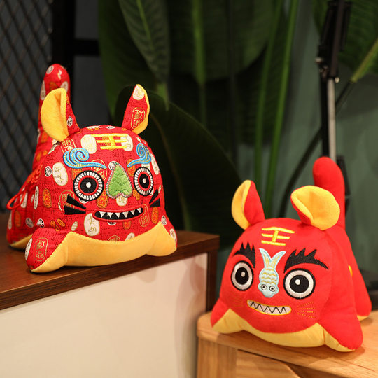 Mascot Folk Crafts Zodiac Year of the Tiger Doll Doll Plush Toy Gift Traditional Doll Cloth Tiger