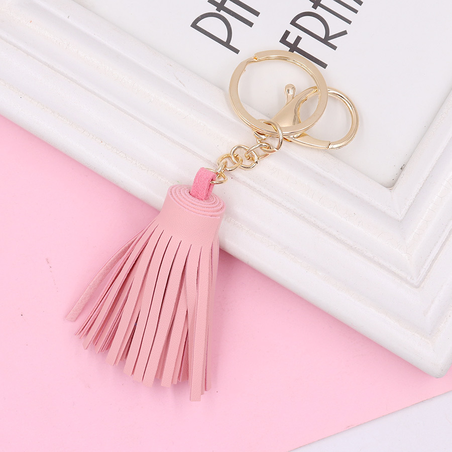 5cm cuero borla llavero moda pu cuero bolsa equipaje colgante Ropa Accesorios accesorios de cuero al por mayor