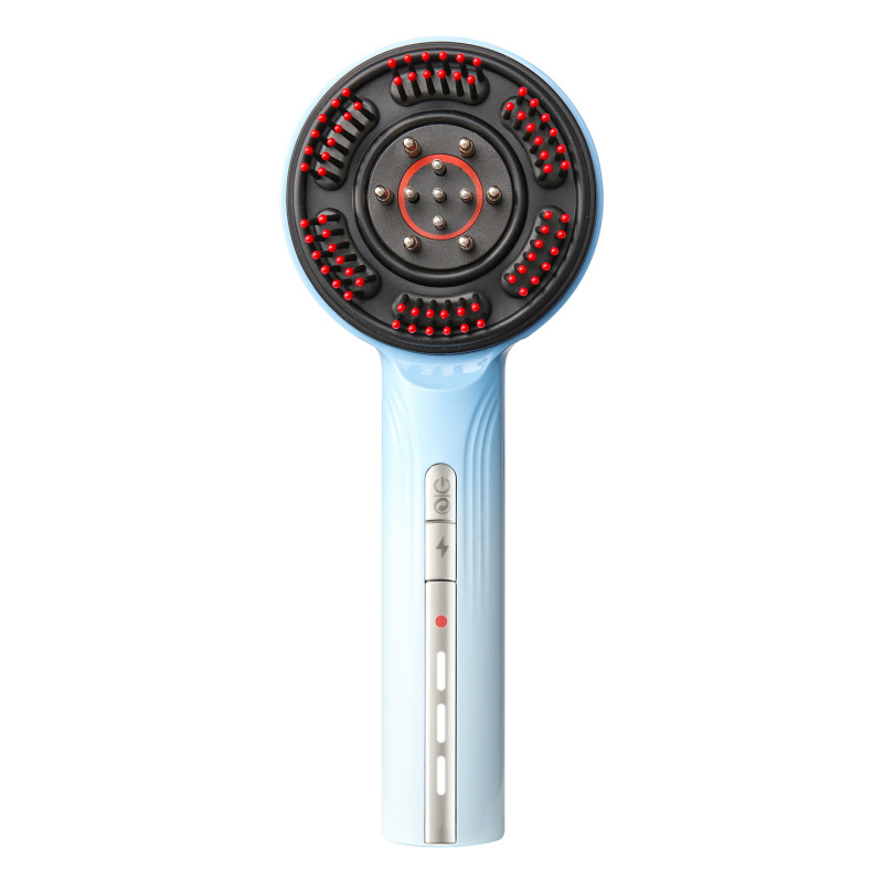 头皮上药器EMS电动养发梳揉捏按摩器红光理疗生发仪滚珠导液护发|undefined