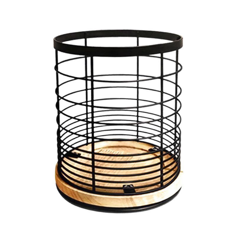 クロスボーダーキッチン食器収納ラック鉄製木製ナイフとフォーク排水ラック回転可能なキャビネット収納バスケット卸売在庫あり|undefined