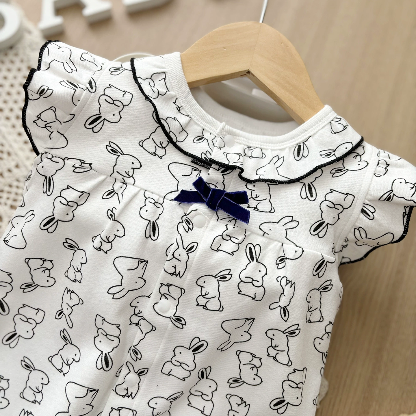 Комбинация Bodysuit для девочки на прогулку, кролик, западный стиль
