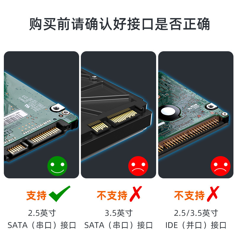 2.5硬盘盒外置读写SSD固态机械usb3.0笔记本硬盘转接移动硬盘
