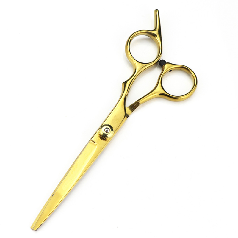 Venta al por mayor tijeras planas de acero inoxidable de 6 pulgadas tijeras de dientes tijeras finas oro/azul/color/púrpura/Negro precio de venta directa de fábrica es excelente