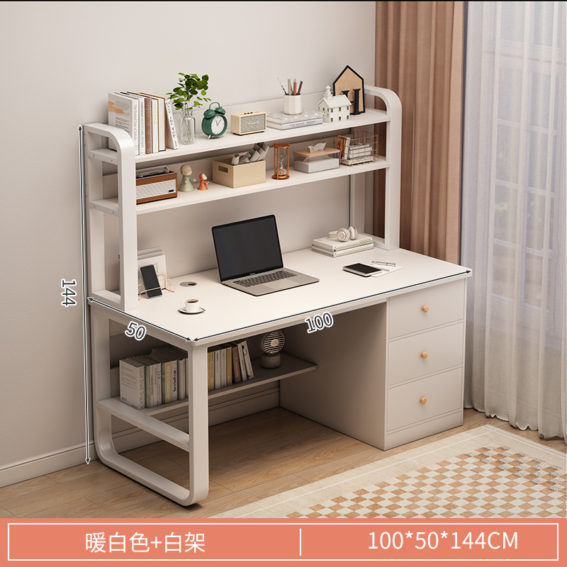 Mesa de escritorio, estante de libros para estudiantes de escuela secundaria, escritorio de escritorio simple para estudiantes de escuela secundaria, escritorio de computadora de estudio con cajón