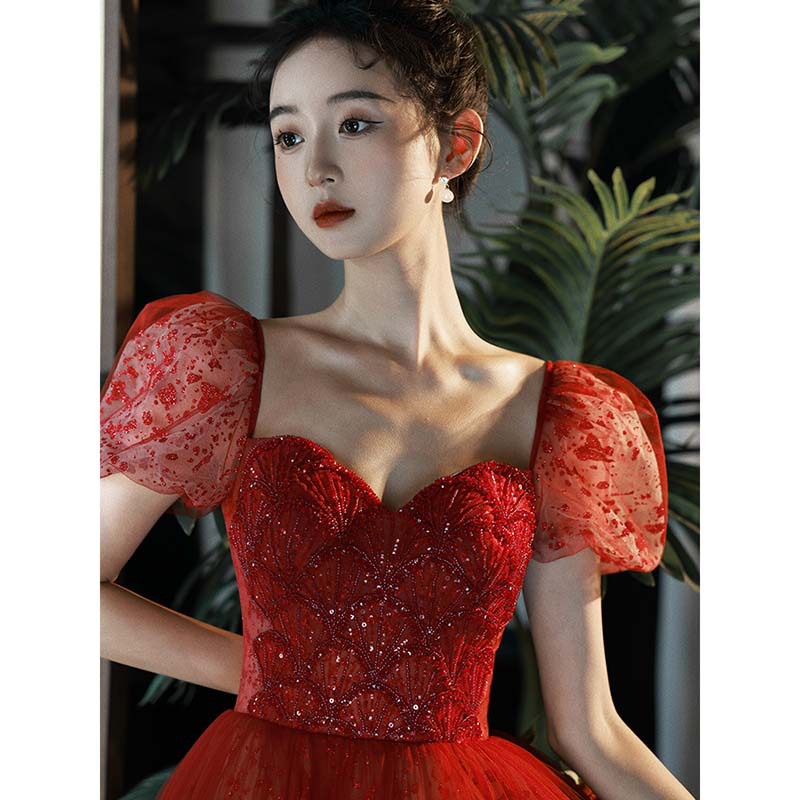 Vestido de novia estilo 2026, vestido de compromiso para mujer, vestido de noche elegante informal de verano para banquete.