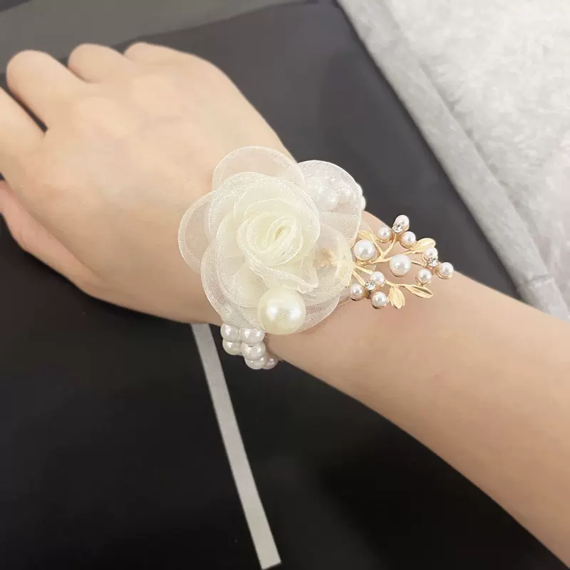 伴娘手腕花结婚新娘高级感手花手环花胸花仙婚礼姐妹团气质伴手礼