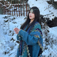 民族风保暖披肩女款爆款2025新款西藏云南旅游穿搭开衫外套异域风