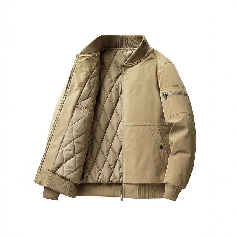 Autumn and Winter New Men's Thickened Cotton Jacket Fashion Baseball Collar Casual American Workwear Windproof Warm Coat