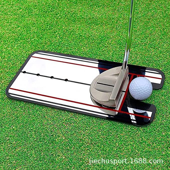 Golf putter espejo putter ejercitador swing práctica postura corrección Golf golpear estera suministros de golf