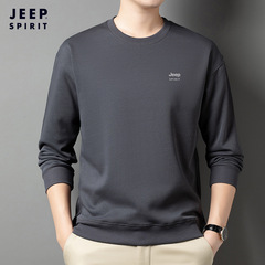 JEEPSPIRIT ラウンドネック スウェットシャツ メンズ 2025 春秋新作 若者向け スポーツカジュアル 長袖Tシャツ 2326A
