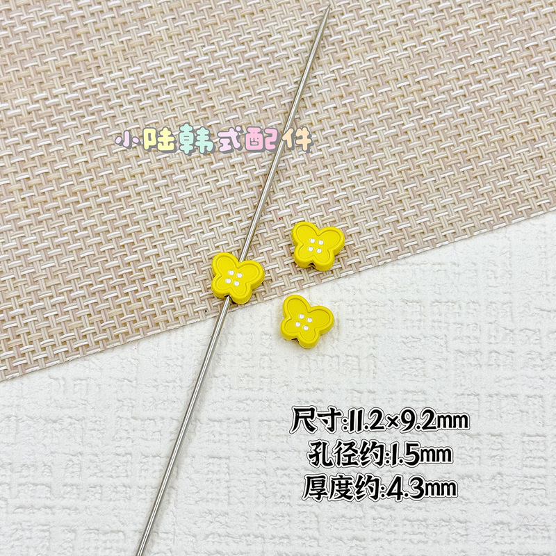 合金苹果仿纽扣烤漆串珠 diy发绳饰品手机链包挂钥匙扣散珠材料|undefined