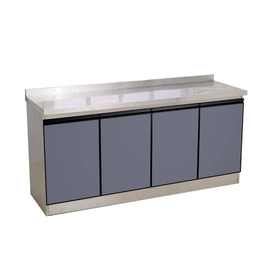 60不锈钢橱柜一体柜组合家用简约碗柜整体简易水槽套装厨房灶台柜