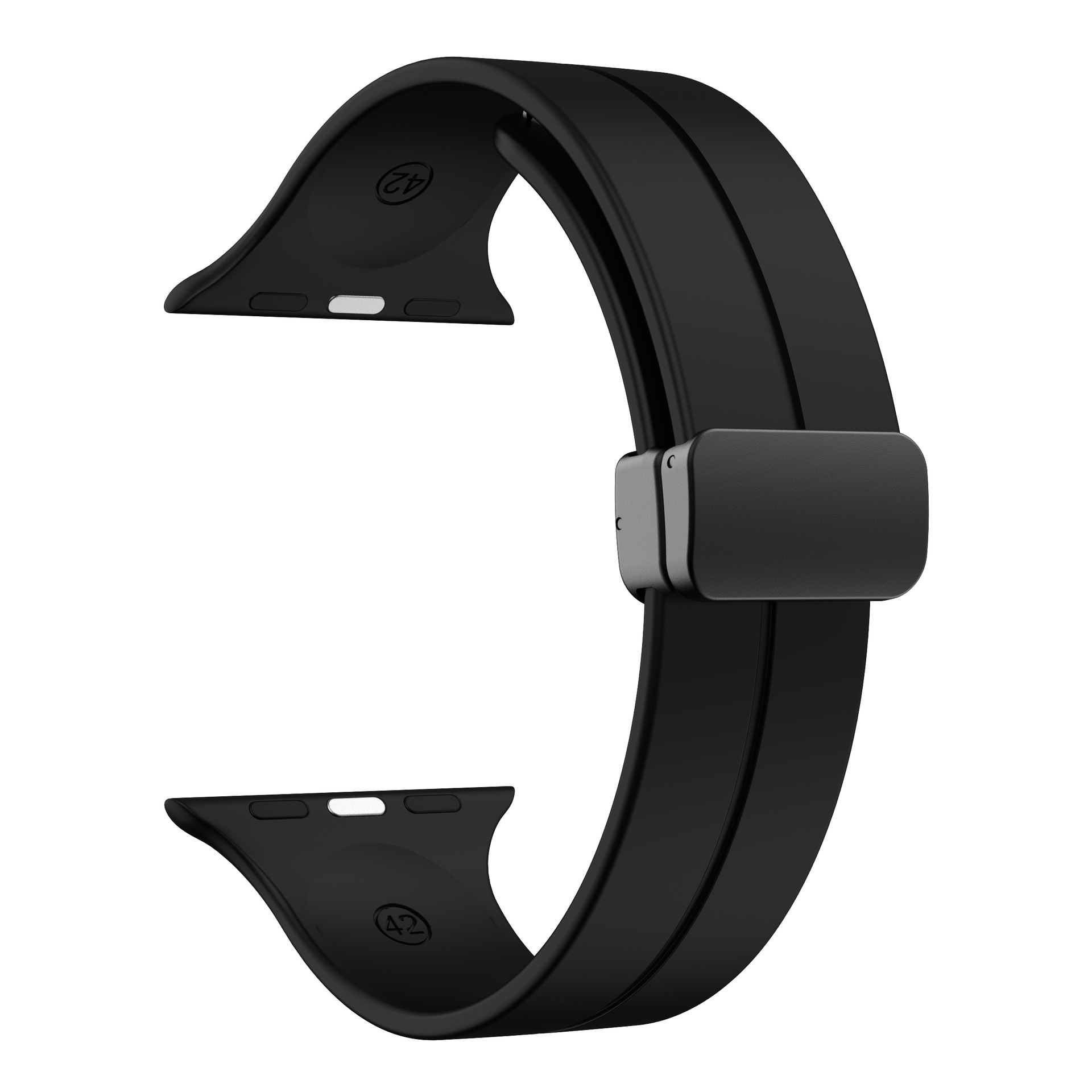 For Apple Apple Series10/9/Ultra2 Magnetic Folding Buckle Silicone Strap iwatch Strap