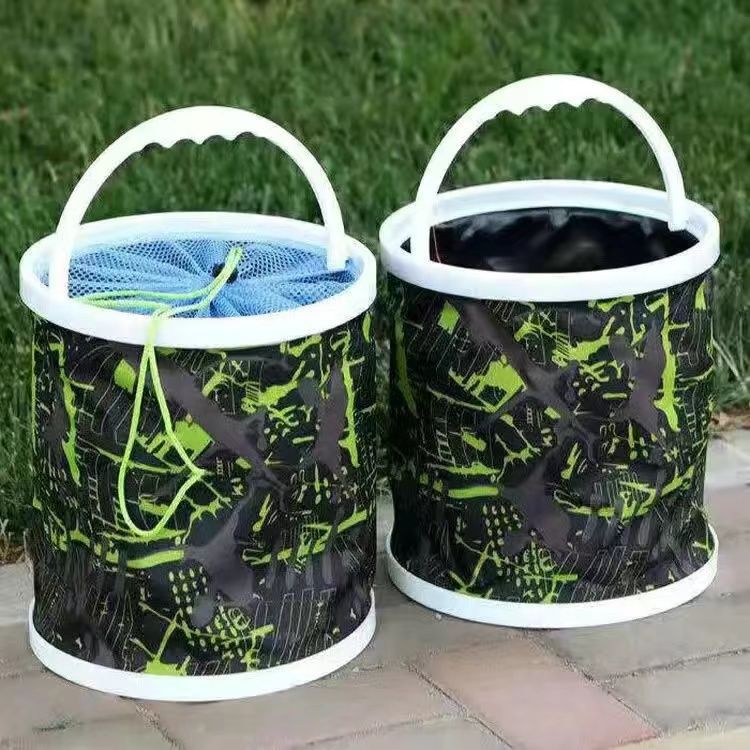 折叠钓鱼打水桶多功能便捷车载水桶加厚耐磨洗车桶活鱼桶钓具鱼桶
