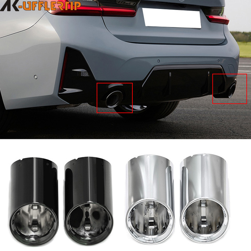 Suitable for Bmw G20G21320330I420I425Ig22 Exhaust Pipe System Tail Throat Decorative Cover Silencer