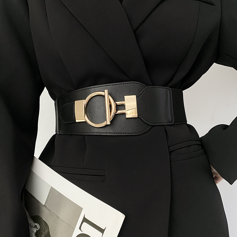 Coat Waist For Women, High-End Feel, Trendy Elastic Sweater Outerwear, Versatile Decorative Wide Belt Accessory_voghion.com