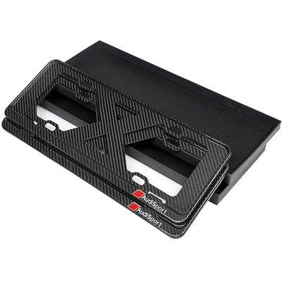 License plate holder/license plate holder: Rover Bmw Mercedes-benz Blue Brand Green - audi-sportpair-real-carbon-fiber