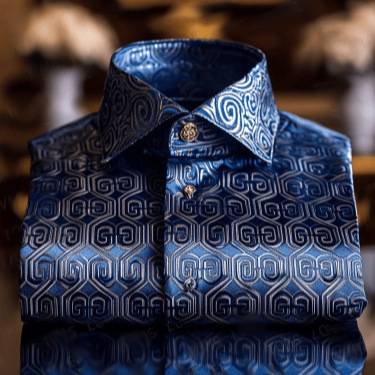 High-End Men's Business Shirts, Fashionable Printed Shirts, Light Luxury Series, Smooth-Feeling Long-Sleeved Shirts High-End Men's Business Shirts, Fashionable Printed Shirts, Light Luxury Series, Smooth-Feeling Long-Sleeved Shirts