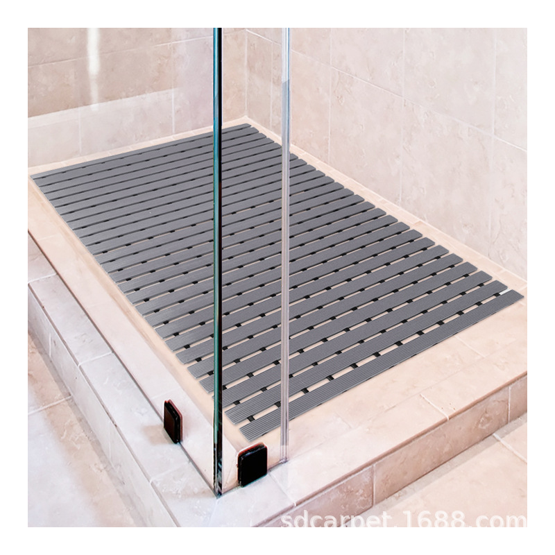 Factory Customized High-Quality Classic Gray Pvc Bathroom Mat, Non-Slip and Waterproof, Can Be Cut and Spliced Factory Customized High-Quality Classic Gray Pvc Bathroom Mat, Non-Slip and Waterproof, Can Be Cut and Spliced
