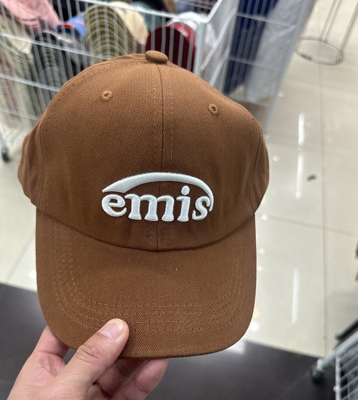 韓国 emis 帽子赤野球帽女性のための春と夏のカジュアル刺繍多用途ソフトトップビッグヘッドキャップ男性のための|undefined
