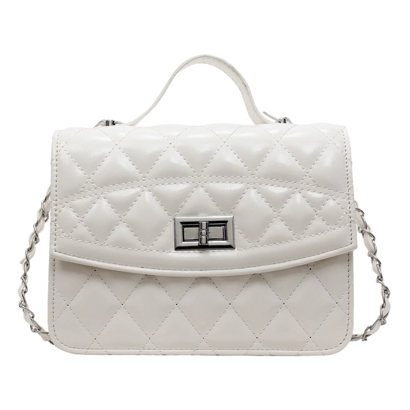 Summer fashionable handheld shoulder bag with diamond pattern, universal backpack, chain bag