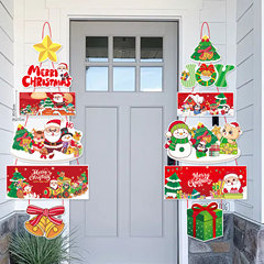 クロスボーダーの新しいクリスマスの紙のドアはクリスマスツリーのサンタクロースを掛けます。