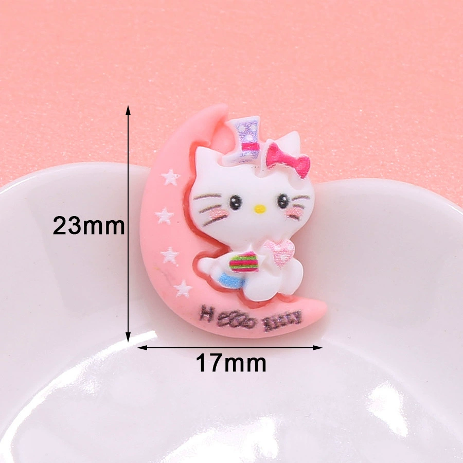 Набор заколок Hello Kitty, кремовый пластик мультфильм аксессуары для украшения чехлов diy, мультимодель
