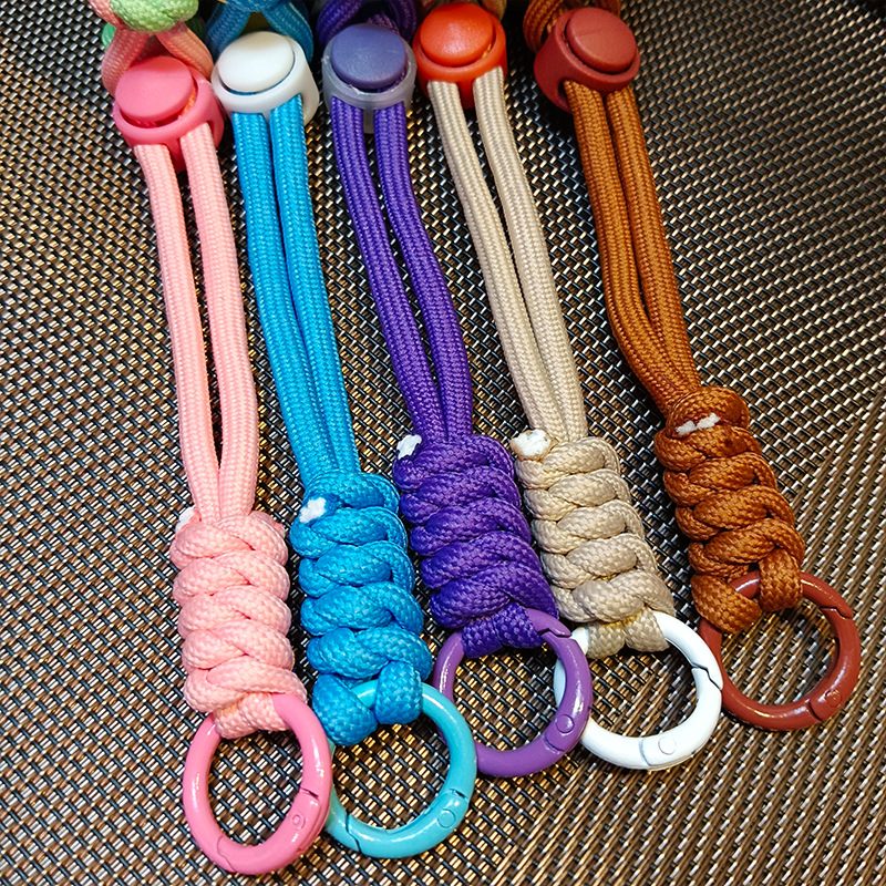 Cordón corto de muñeca hecha a mano de celebridades de Internet, color mezclado innovador, cordón para teléfono móvil anti-pérdida, llave para cámara, cordón para teléfono móvil, tarjeta