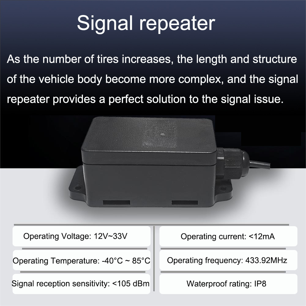Truck 12-wheel dedicated solar external tire pressure monitoring system trailer truck tire pressure gauge detector high precision