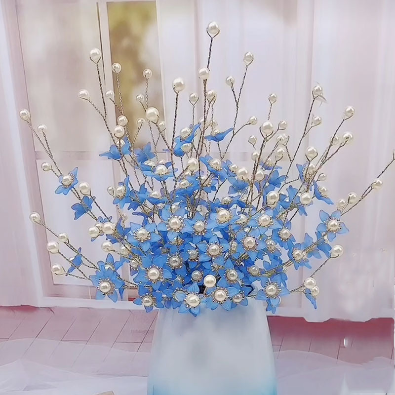 재고 보히 니아 꽃잎 도매 구슬 시뮬레이션 가짜 꽃잎 DIY 골동품 한후 머리핀 술 펜던트 소재