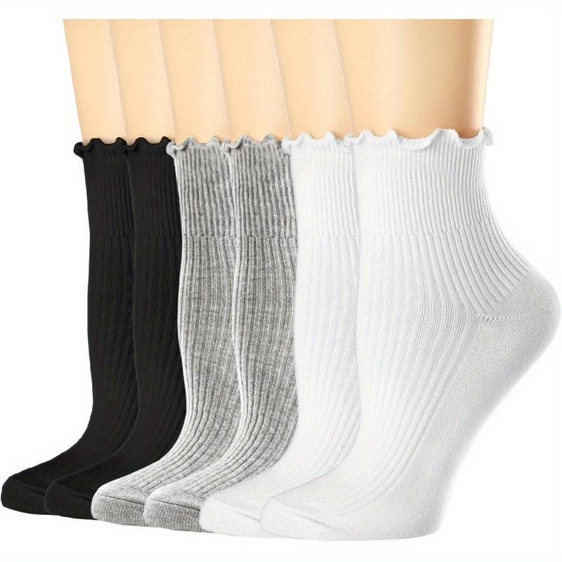 2025 New Cross-Border Dropshipping Women's Ruffled Socks Casual Cute Breathable Ankle Socks