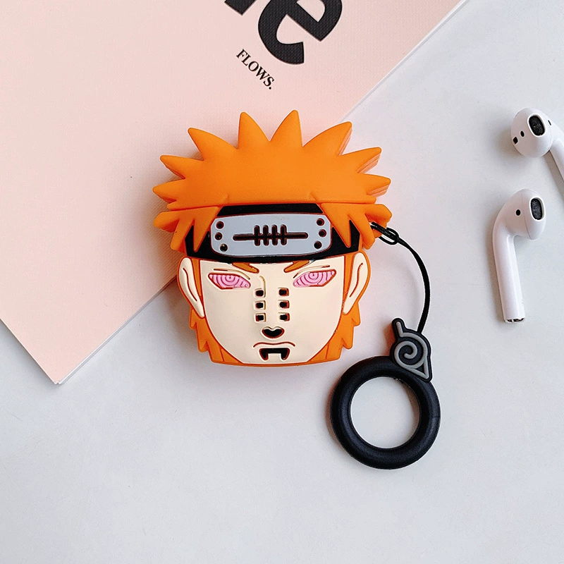 Защитный силиконовый чехол для Apple AirPods / AirPods Pro, дизайны в мультяшном стиле с карабином, милый
