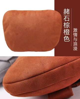 Headrest: Pillow 5 Series Car Headrest - polygonum-brown-orange-headrest