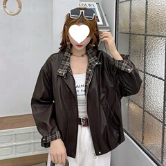 今年流行咖色皮衣外套女高级感2025秋季新款小个子复古机车服夹克
