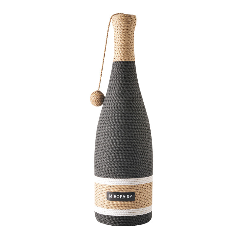Columna de captura de gato Papel resistente al desgaste de sisal de cáñamo Bola de captura de gato Estante de escalada de gato Botella de vino tinto