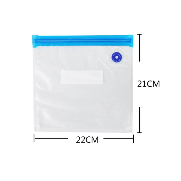 With zipper, blue, 22×21cm