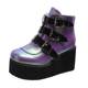Amazon foreign trade large size fashion women's boots 2022 autumn and winter Europe and the United States new short boots Women's colorful heel slope heel Martin boots