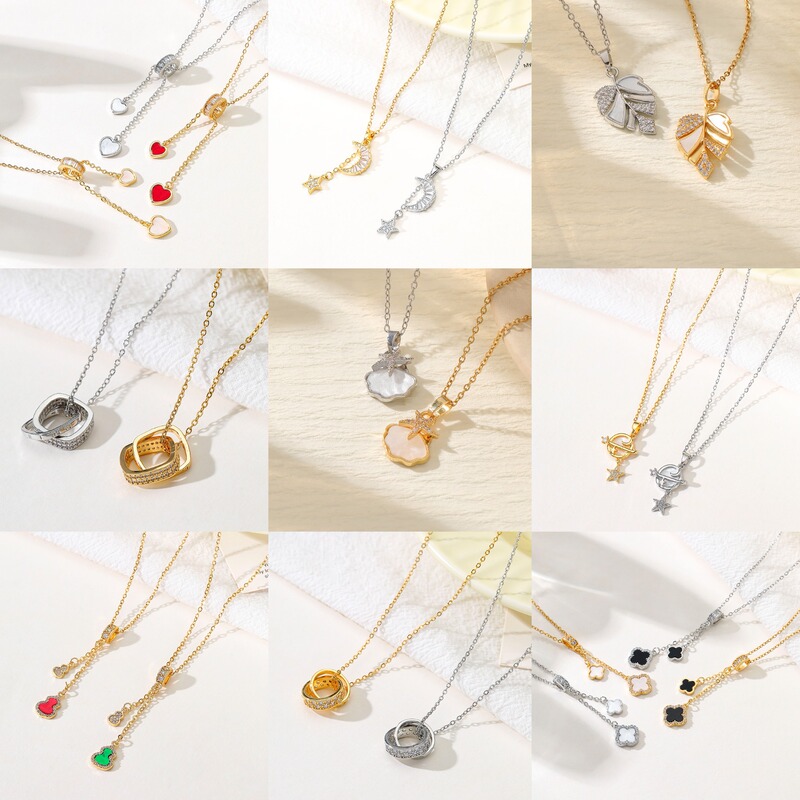 [Titanium Steel] European and American Cross-Border Non-Fading Necklace for Women, Accessible Luxury, Low-Key and Versatile, K-Style, Simple and Fashionable Girlfriend Gift