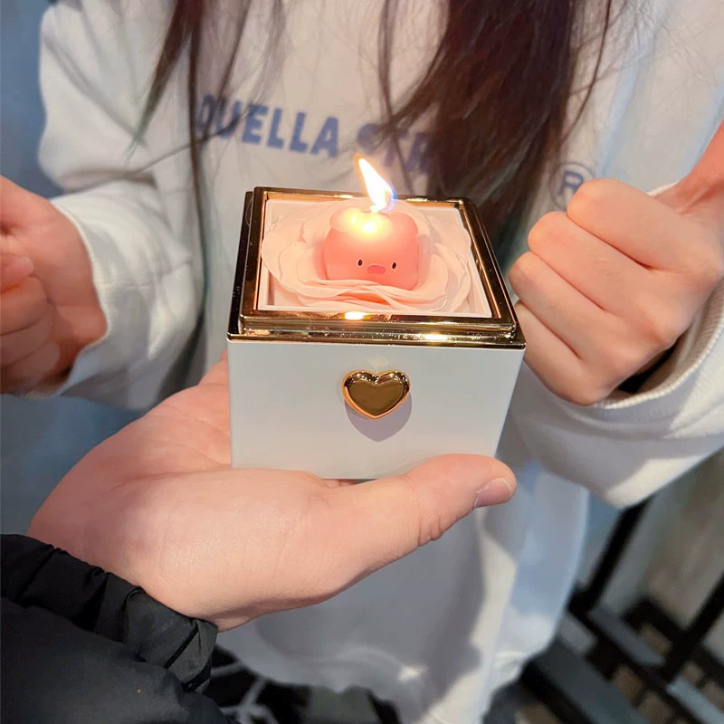 Китайский День святого Валентина, флип-упаковка, коробка для колец, предложение, признание, вращающаяся роза, идея подарка на день рождения для подруги